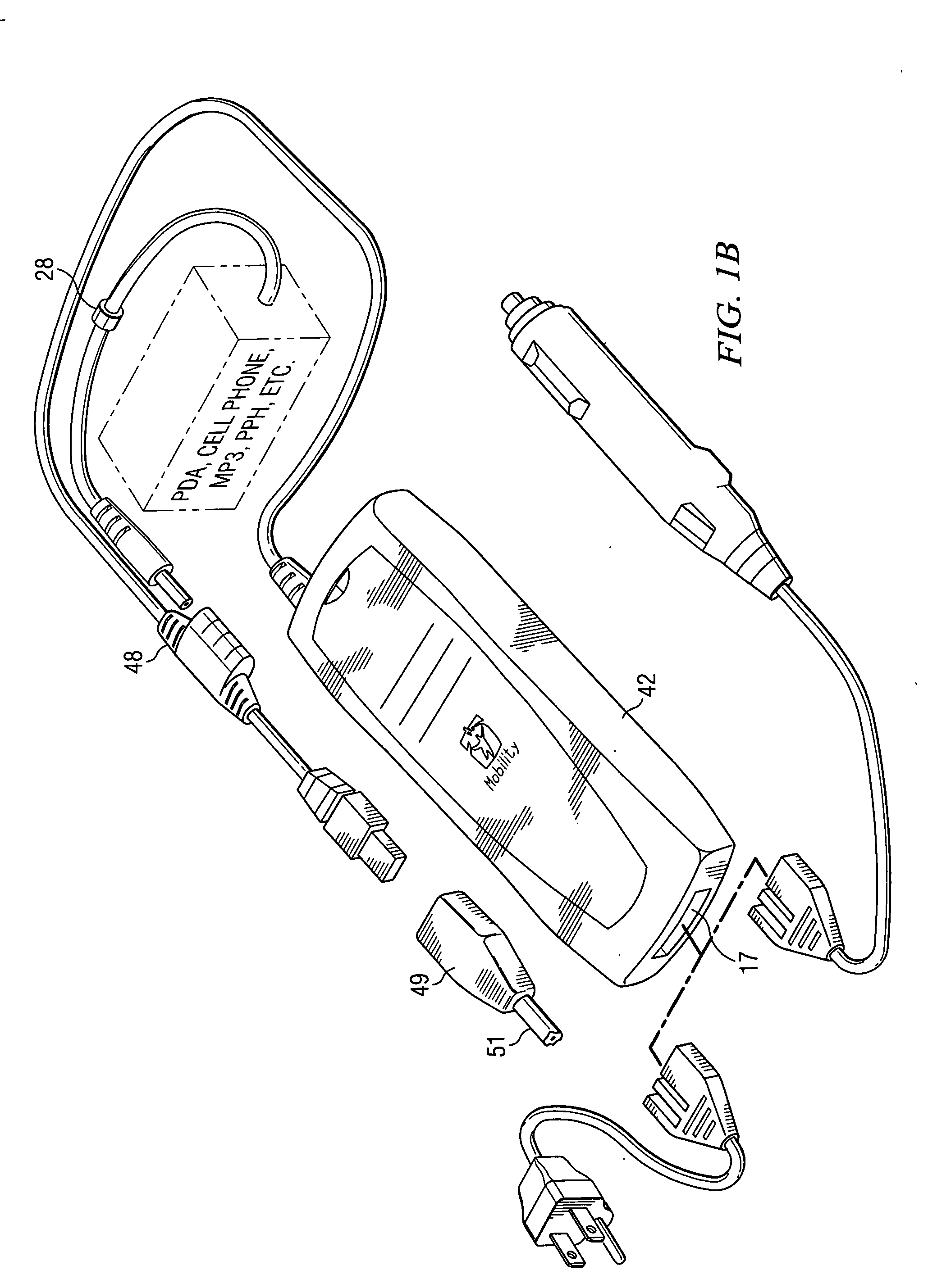 Power converter with retractable cable system