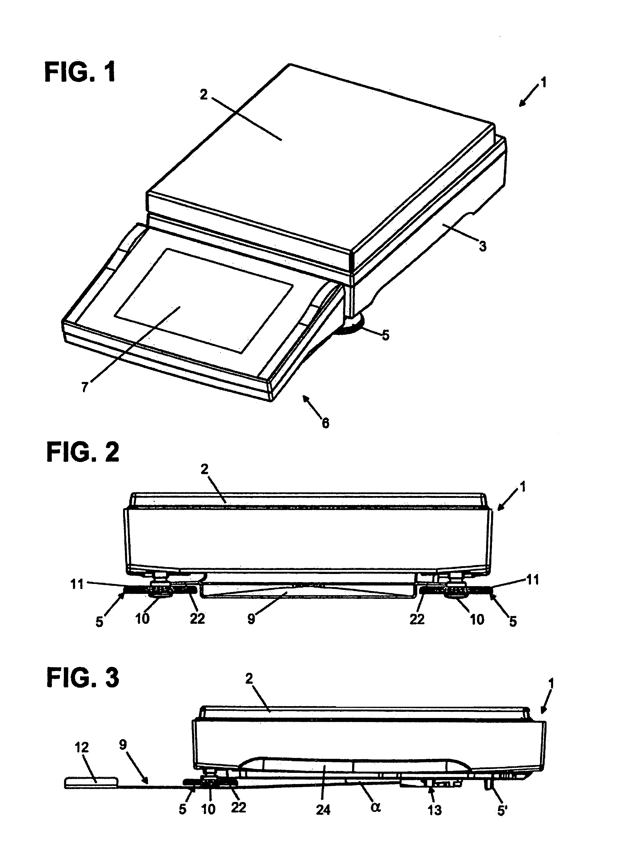 Scale having a display and operating unit