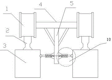 Device for eliminating rail gnawing of trolley of large-size bridge crane