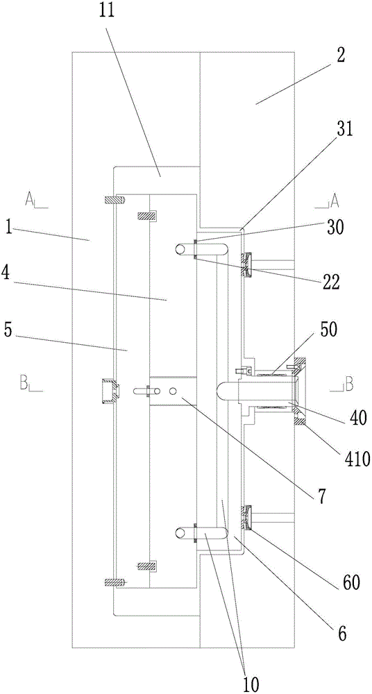 A hot runner mold with double-layer runners