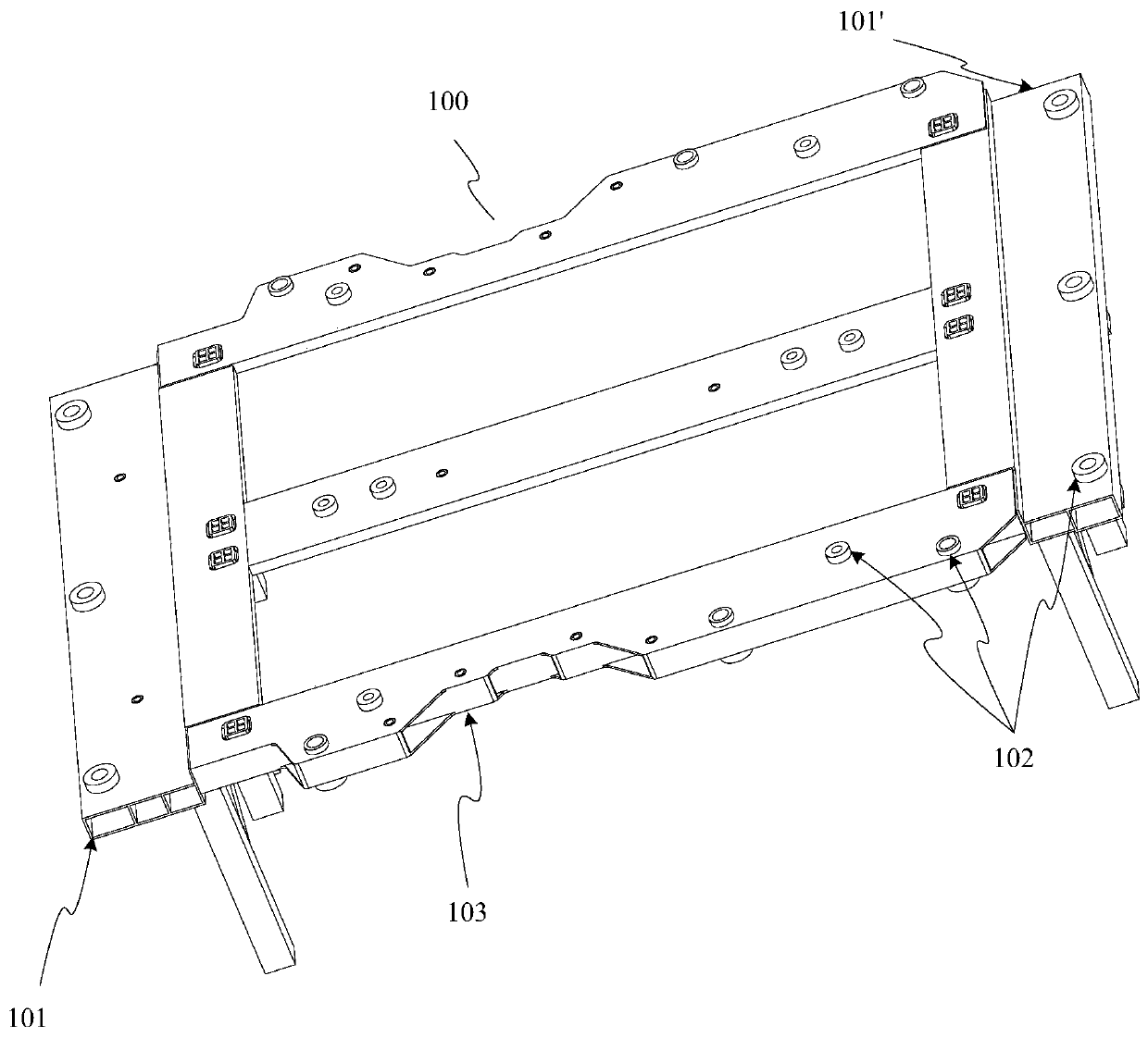 Tray for transferring power battery