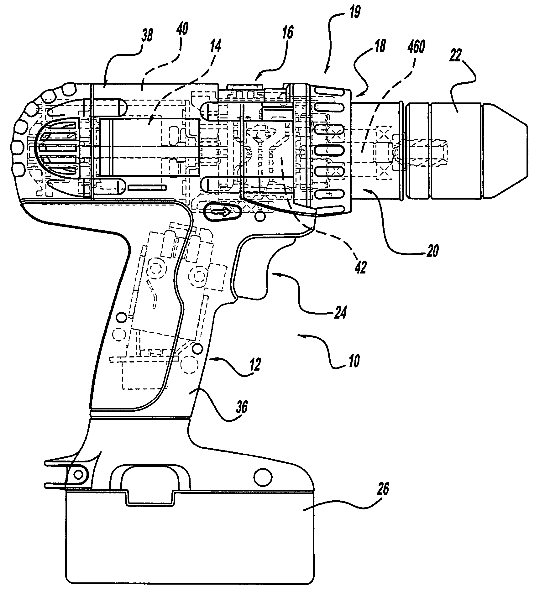 Hammer drill with a mode changeover mechanism