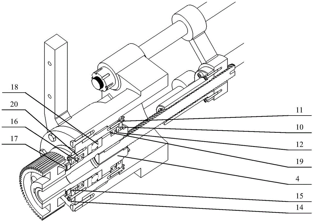 An injection shaft support connection device