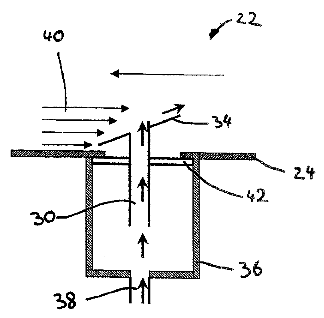 Extendable deflector for discharging structure-damaging fluids