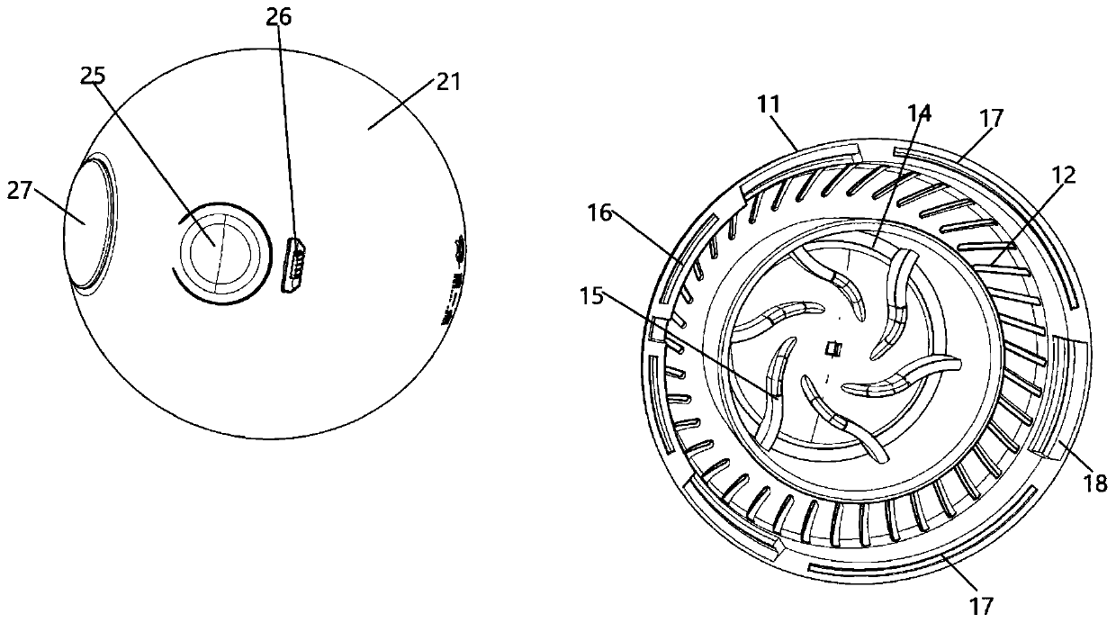 Mini bladeless fan in multifunctional usage mode