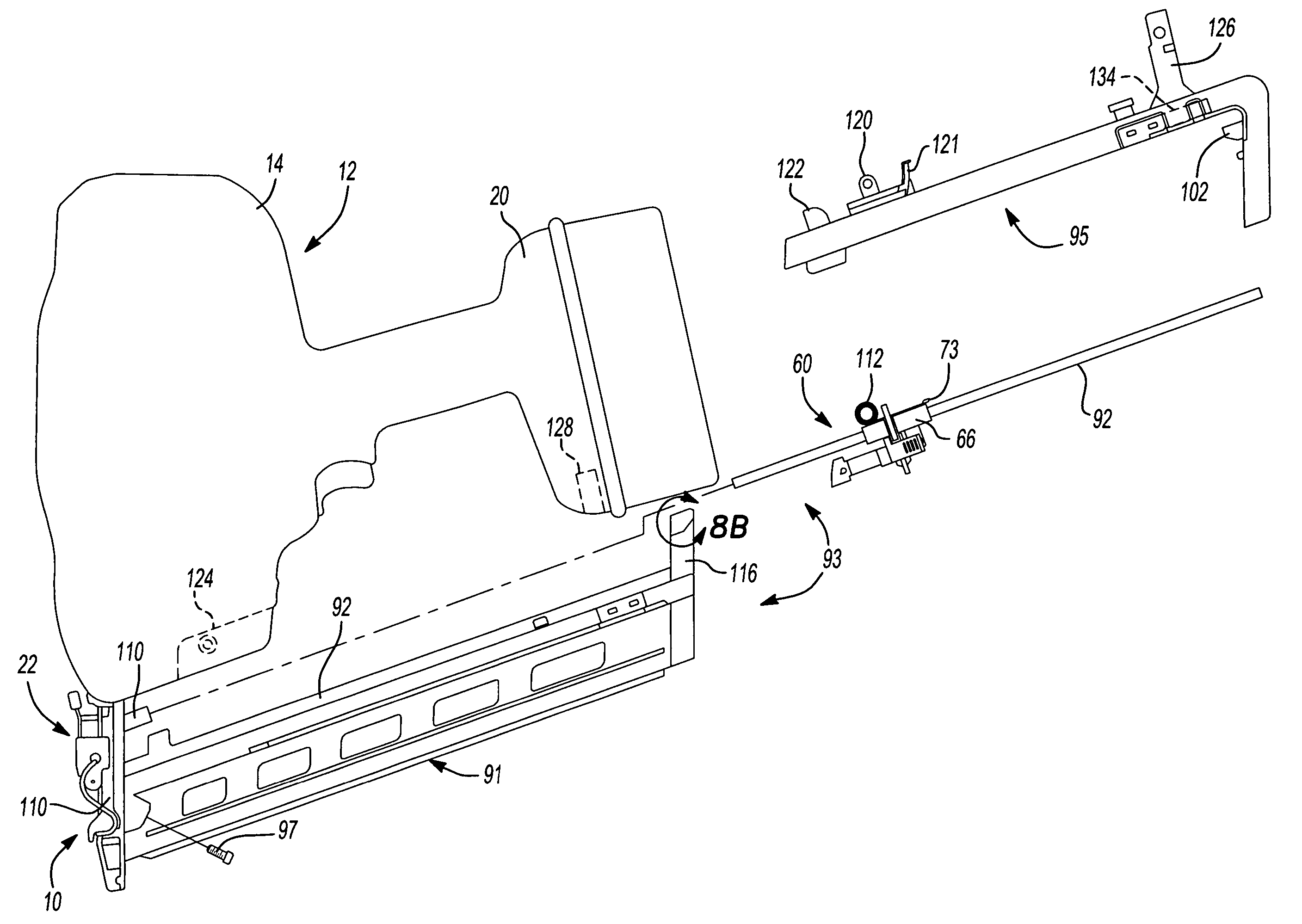 Magazine assembly for nailer