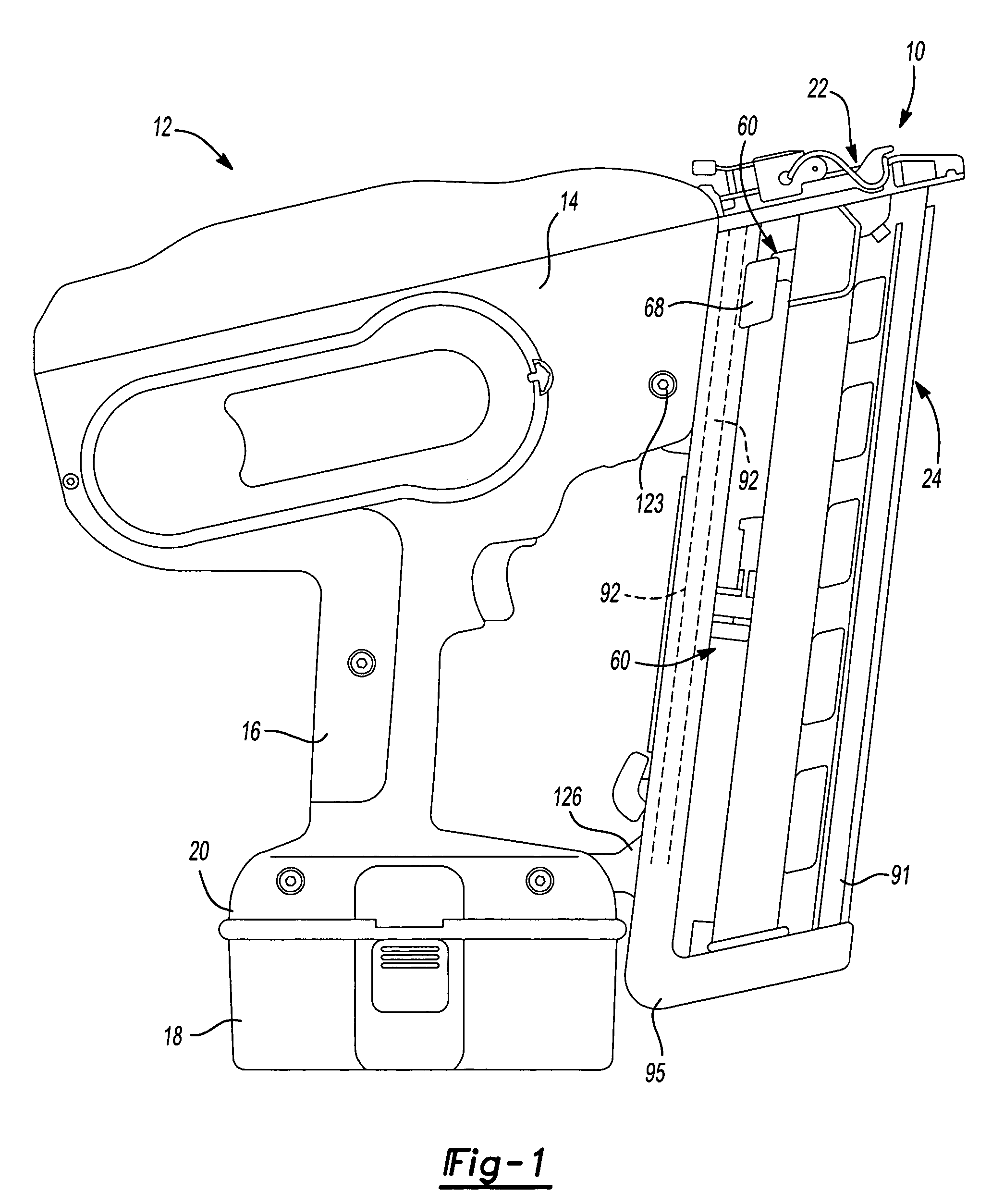 Magazine assembly for nailer