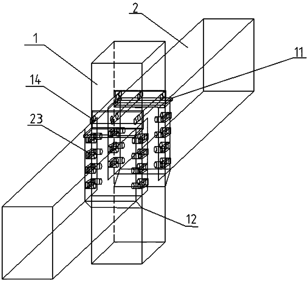 Novel prefabricated concrete frame beam-column connection joint