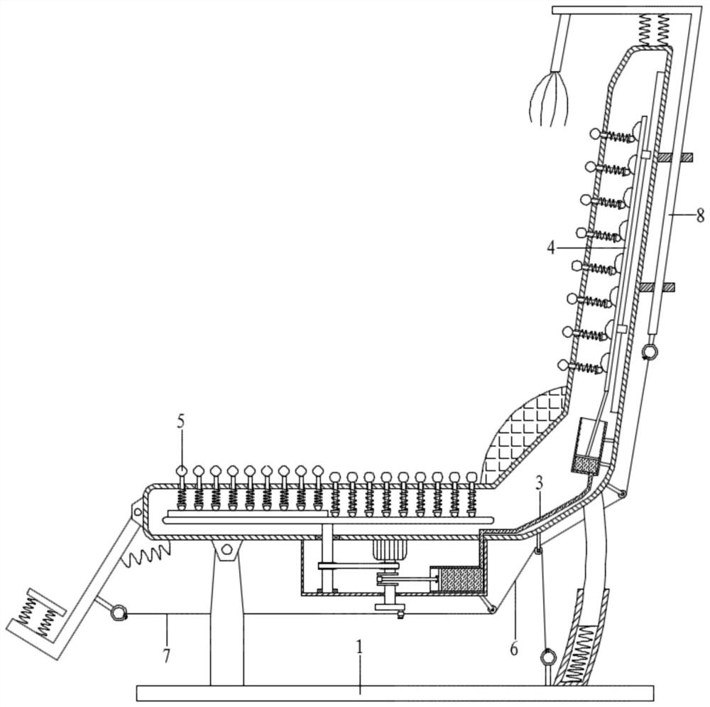 Improved massage chair capable of realizing large-area massage