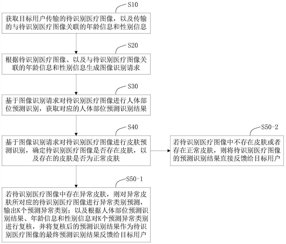 Medical image recognition method, system, equipment and medium