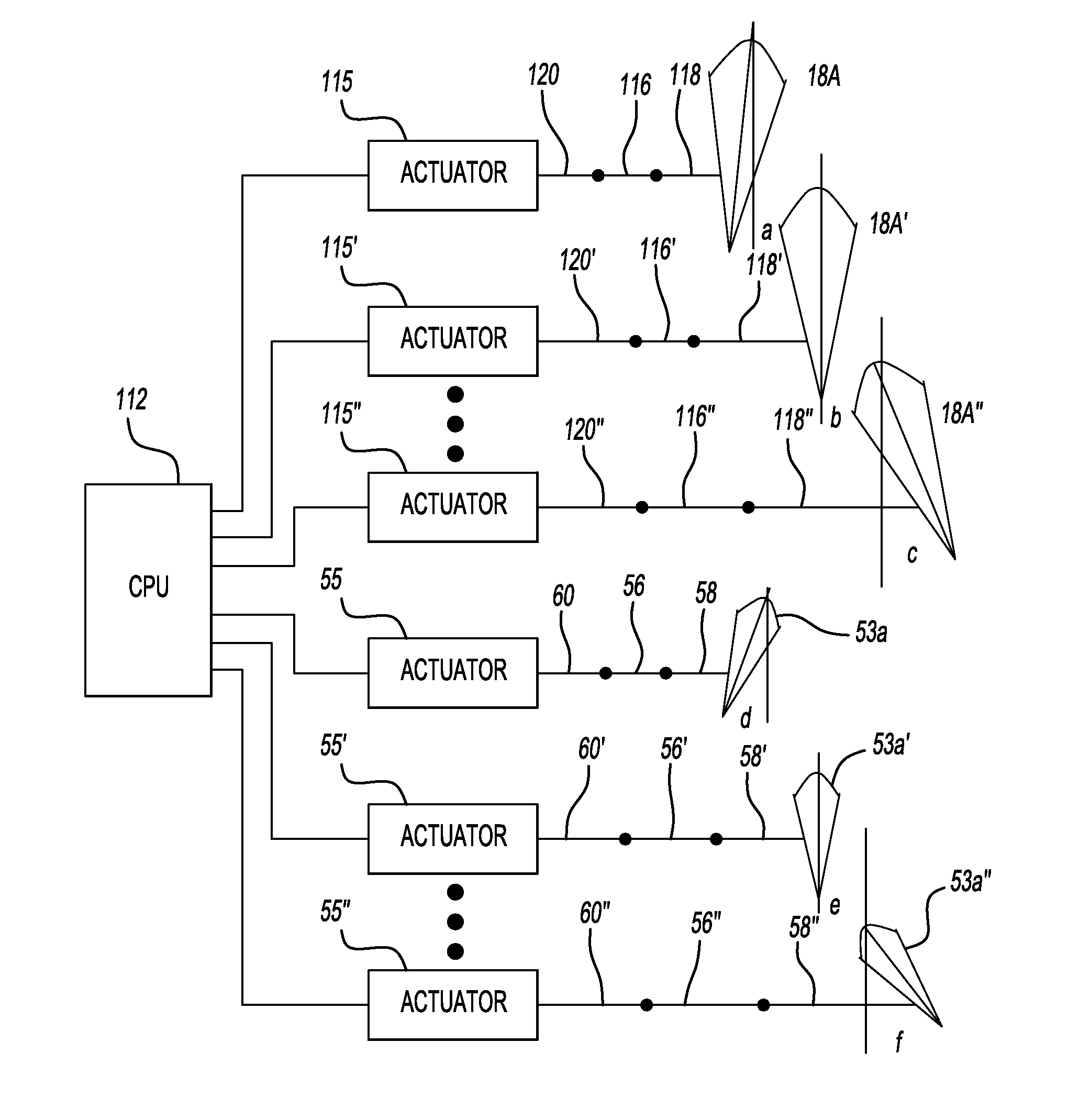 Individual inlet guide vane control for tip turbine engine