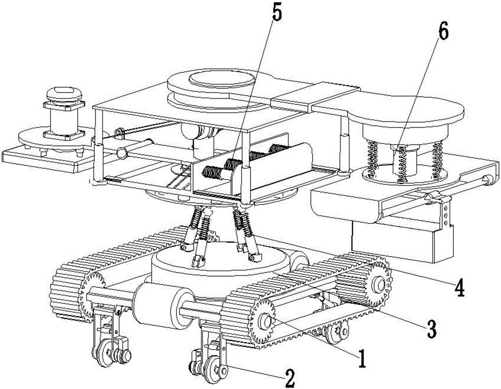 Full-automatic building indoor floor tile laying machine