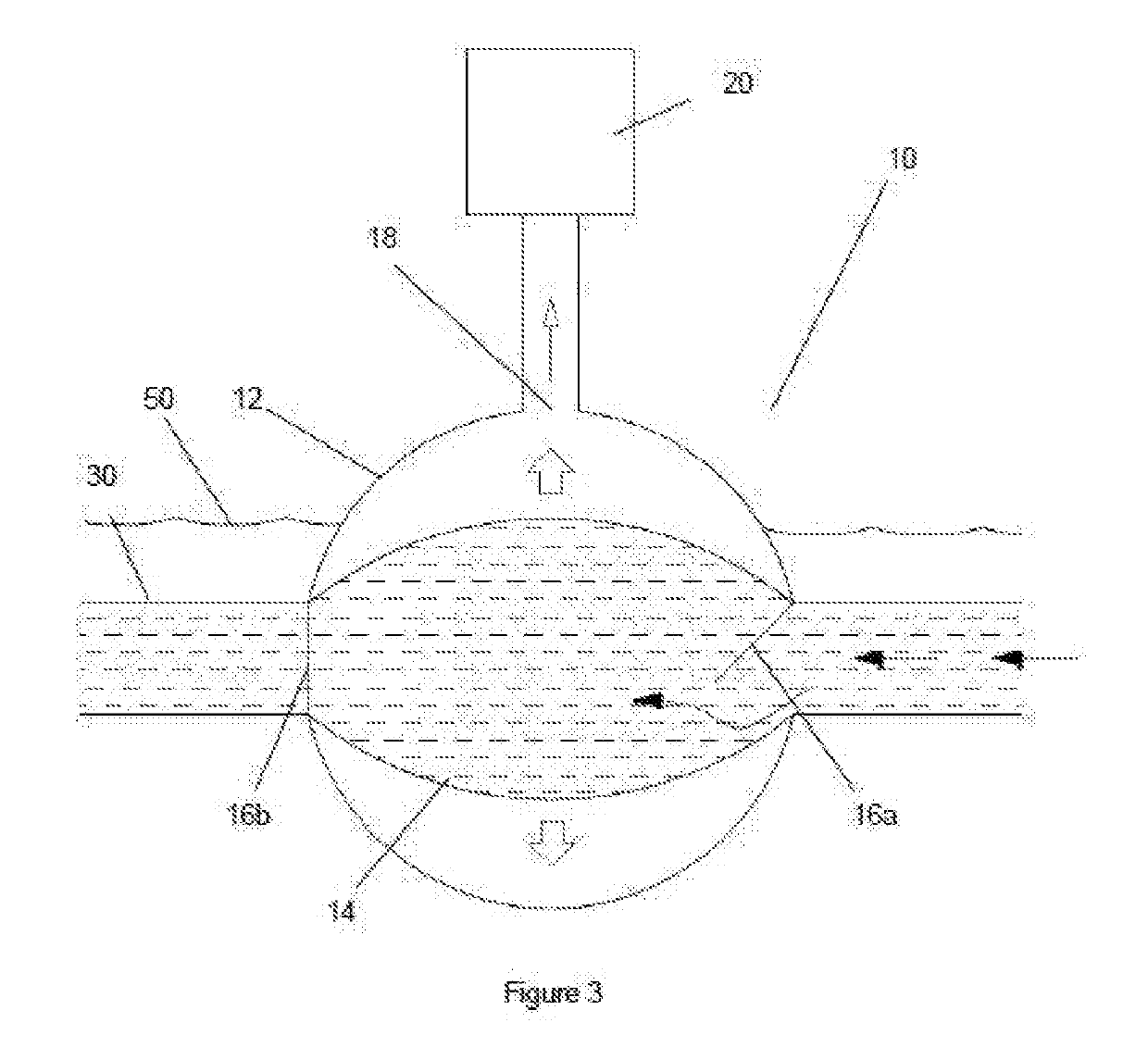 Assembly and system for pumping a volume of fluid through a body of water