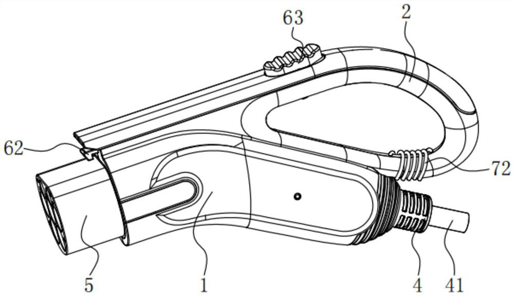 Portable vehicle alternating current charging plug with internal circulation heat dissipation function