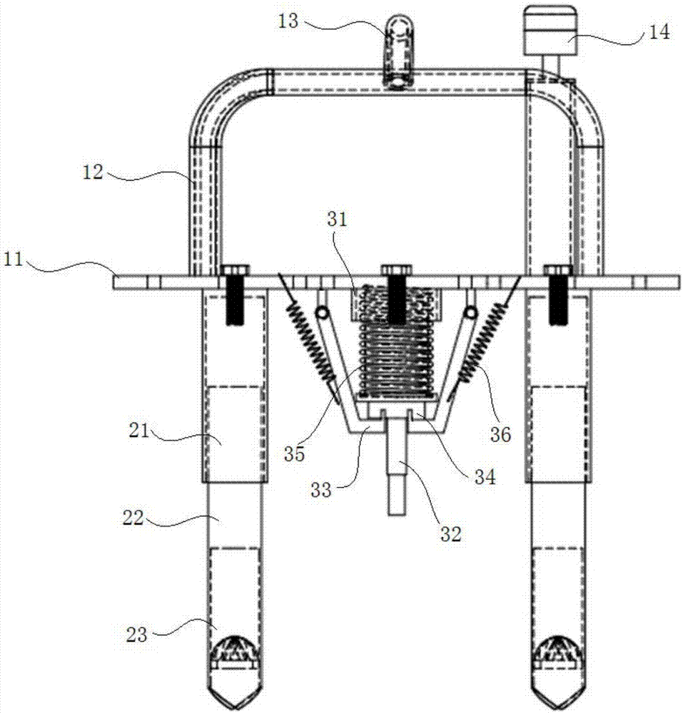 Undersea mechanical myriametre level light impact geological sampling device