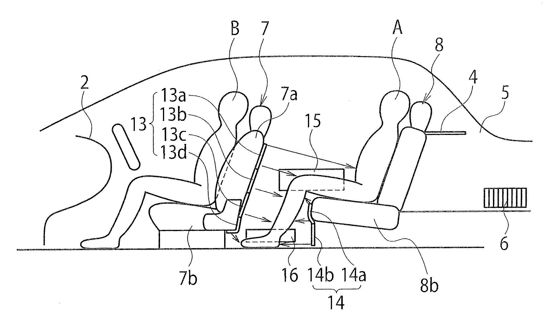 Radiant heating device for vehicle