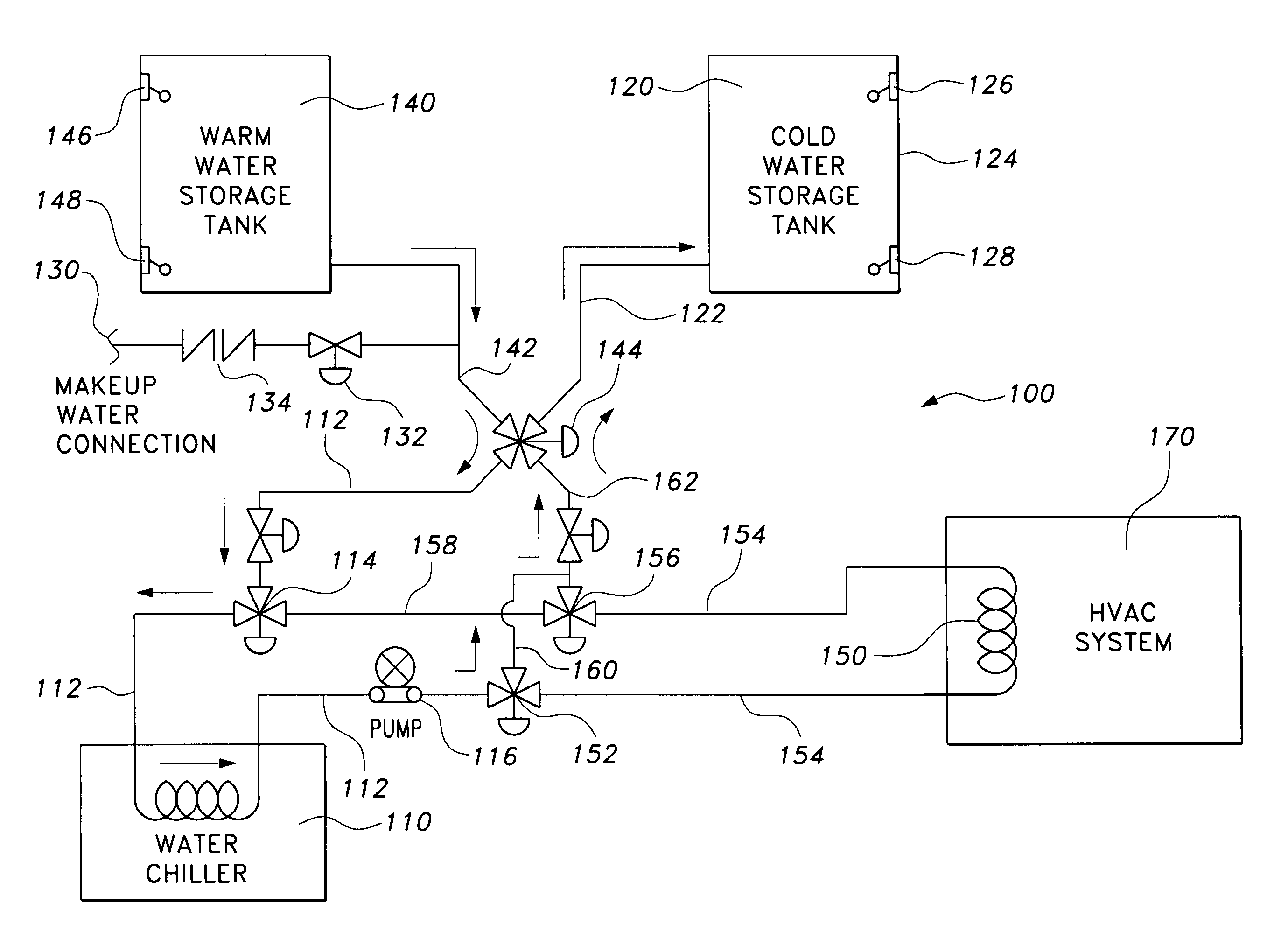 Chilled water storage for milk cooling process