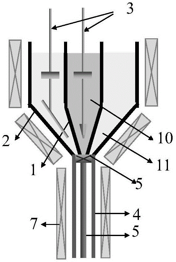 Making device and method for soft glass optical fiber preform