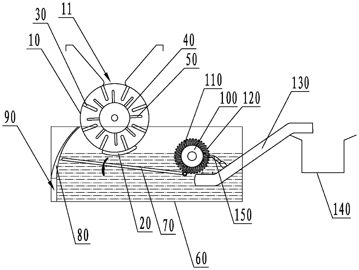 Mechanical equipment for removing shrimp heads