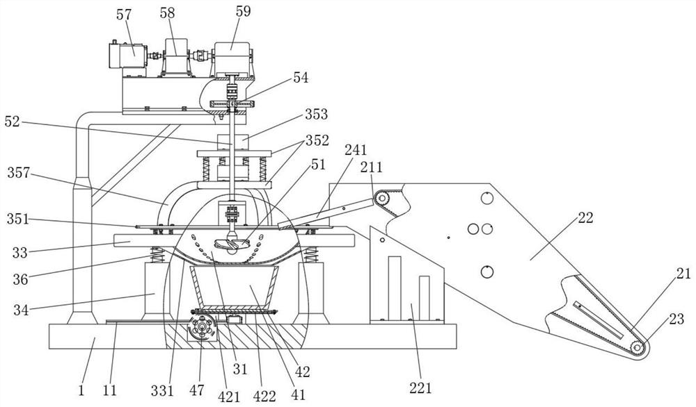 Device for collecting and treating viscous liquid suspended on water surface