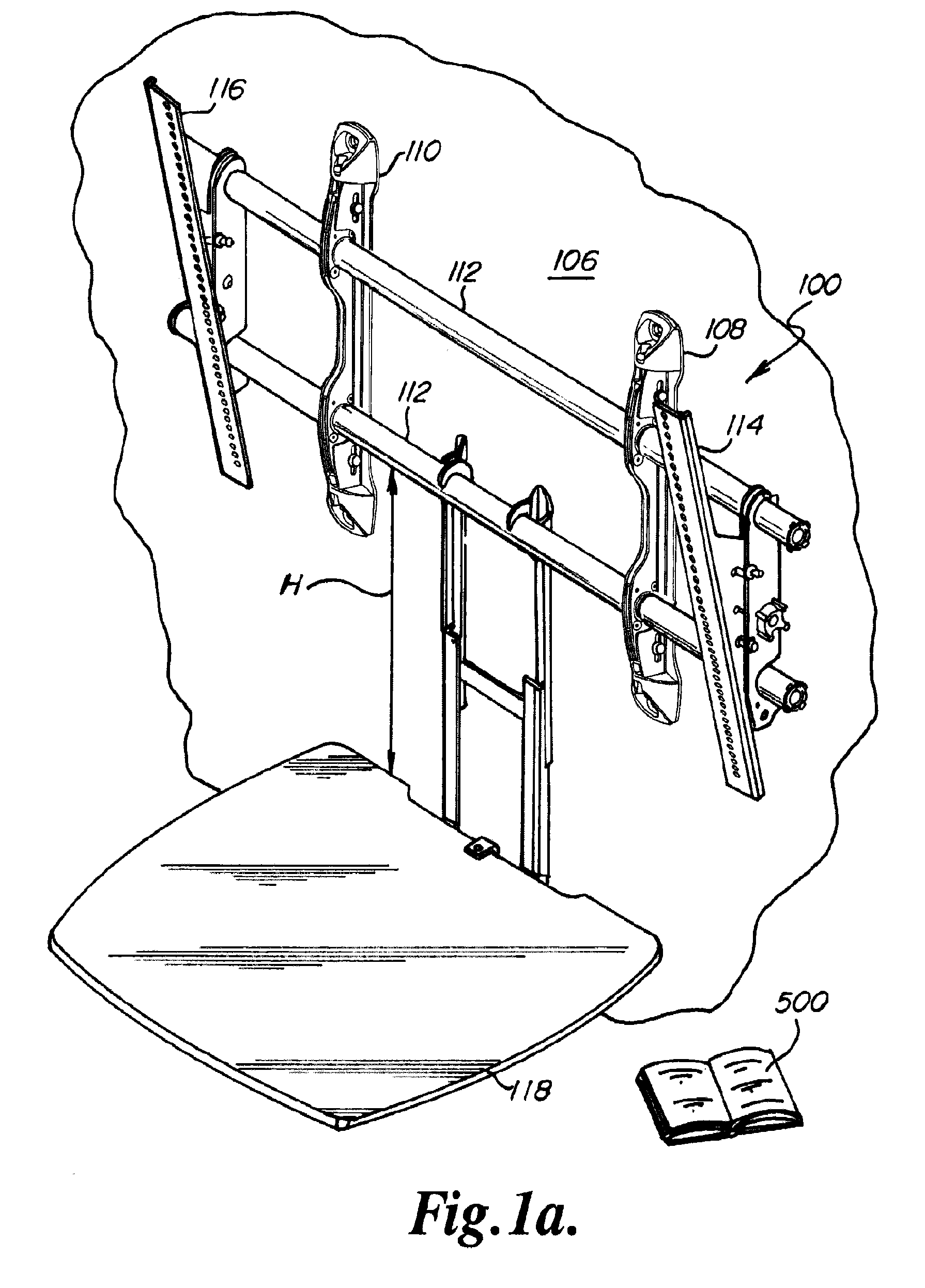 Display mount with post-installation adjustment features