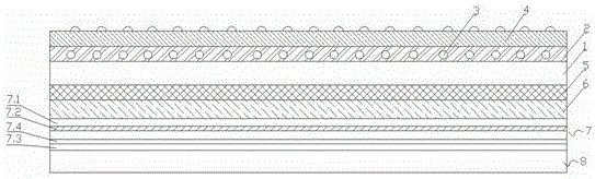 Fireproofing lint fabric capable of focusing light in noctilucent layer