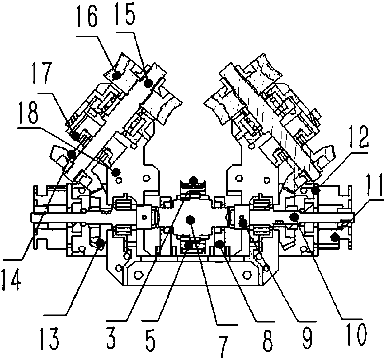 Driving assembly device and round tube track robot