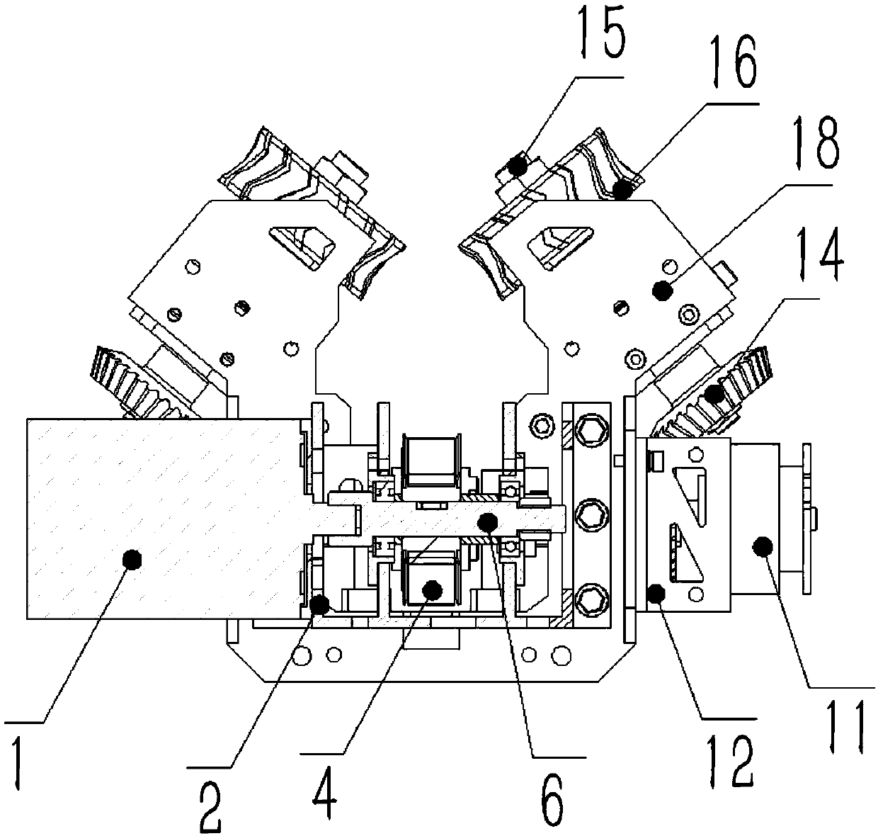 Driving assembly device and round tube track robot