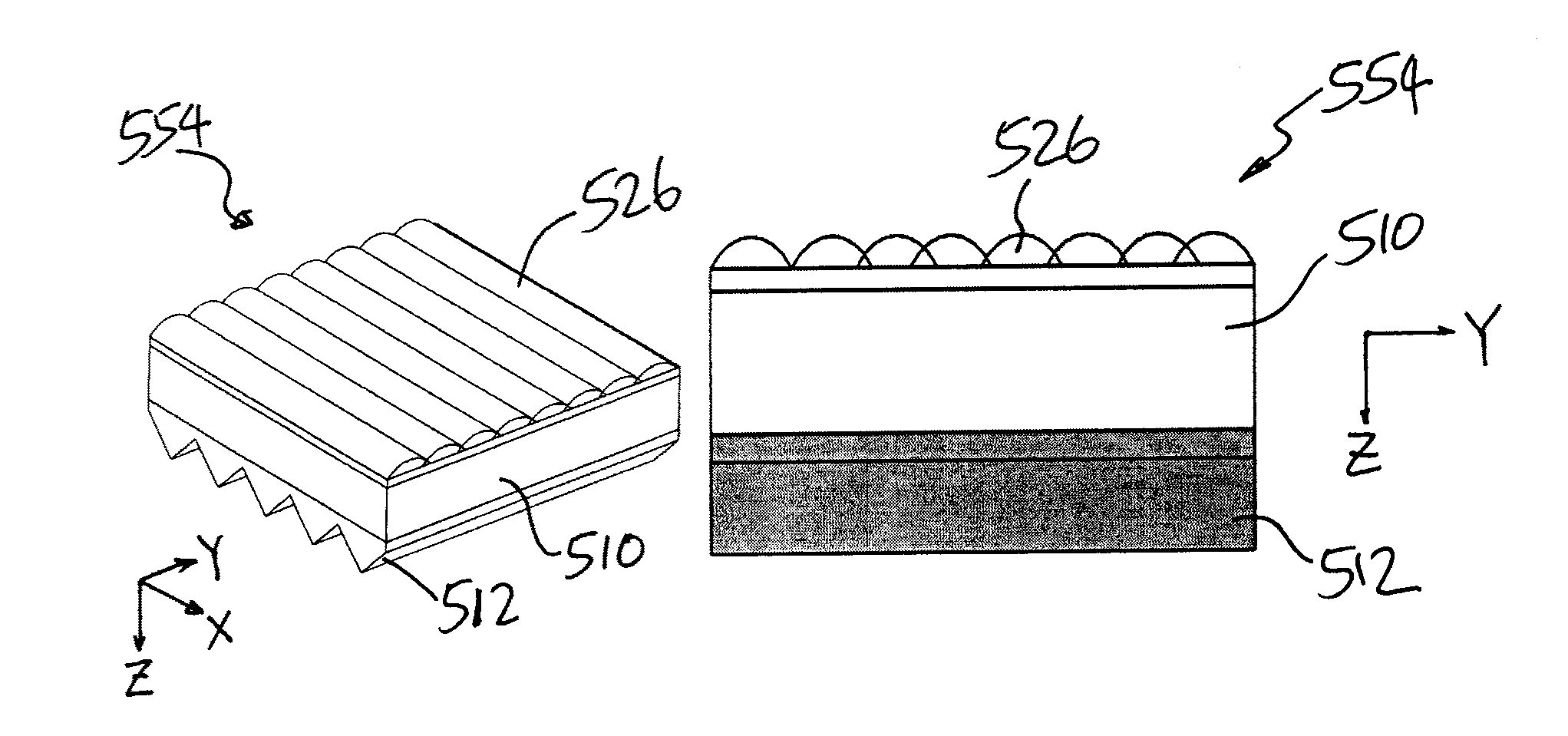 Optical substrates having light collimating and diffusion structures