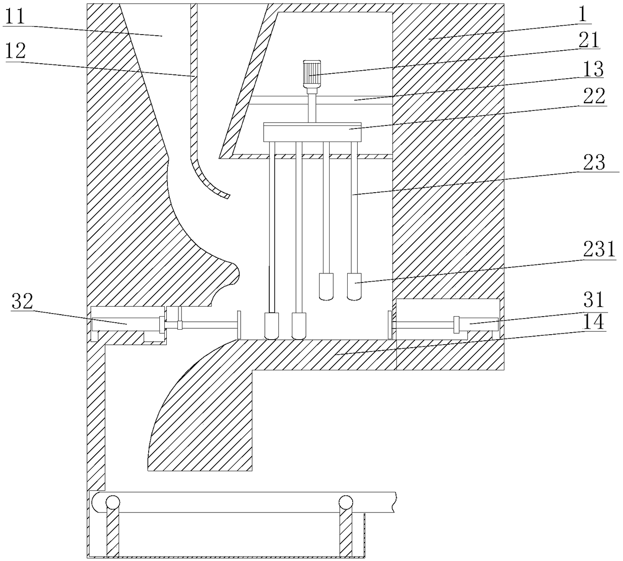 Automatic dough pressing and forming machine and application method thereof