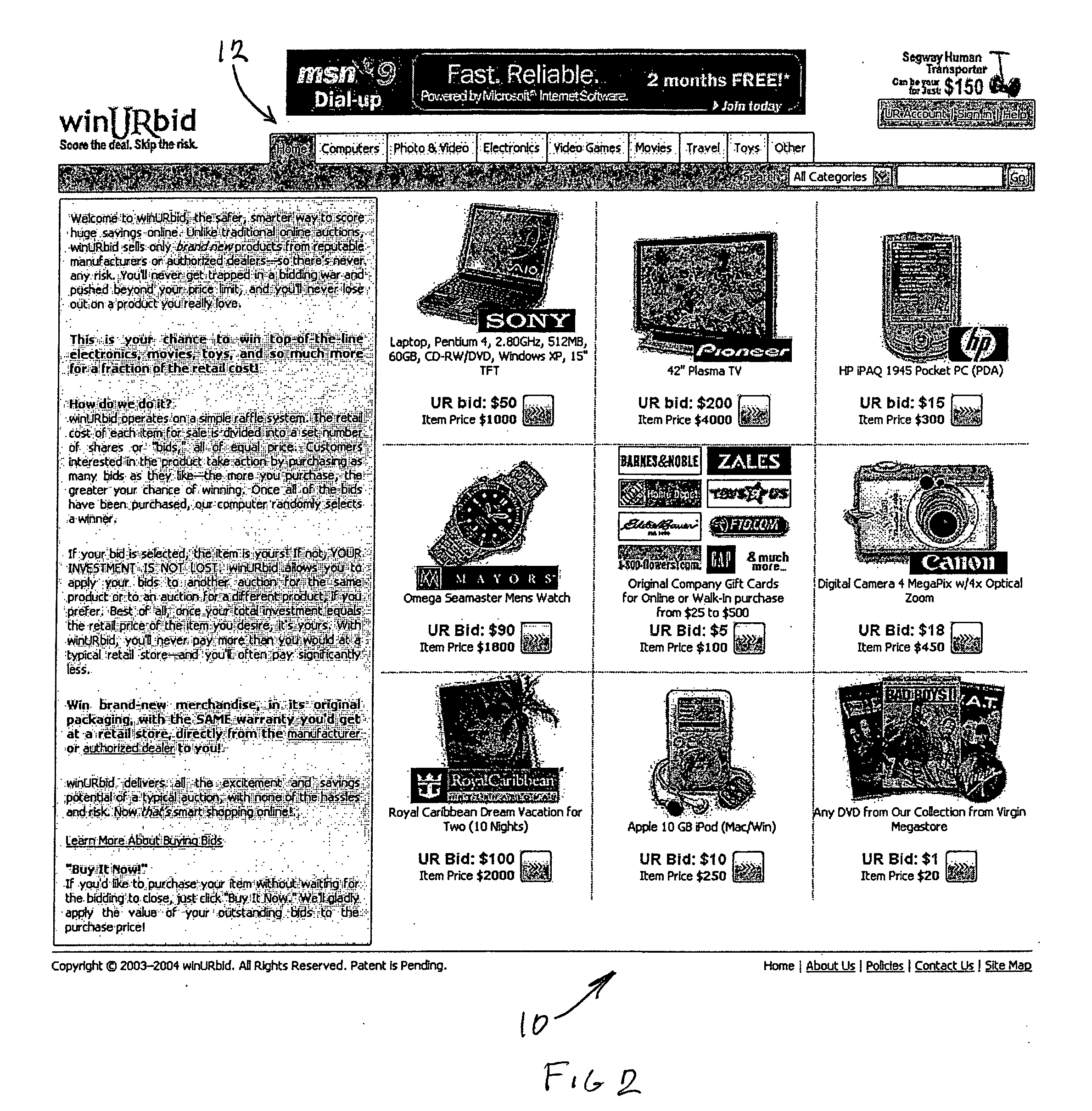 System and method of on-line merchandising