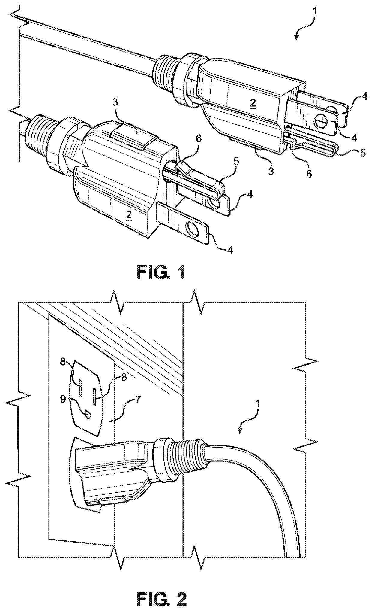 Locking electrical adaptor