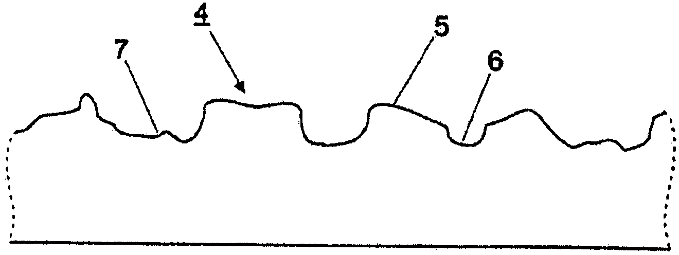 Method for producing a surface structure using a water-jet device