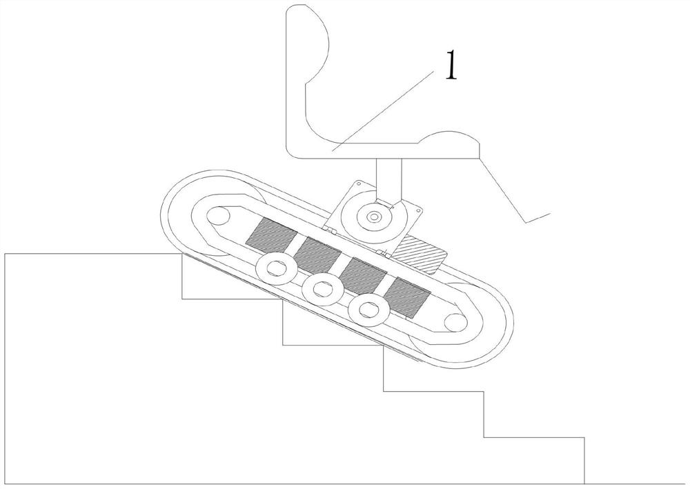 Novel stair-climbing track chair