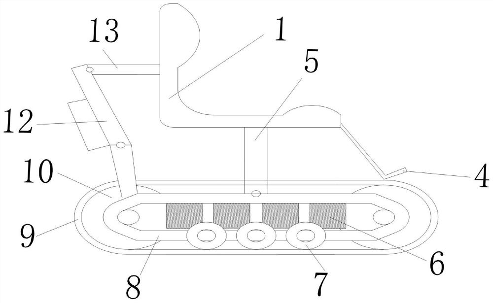 Novel stair-climbing track chair