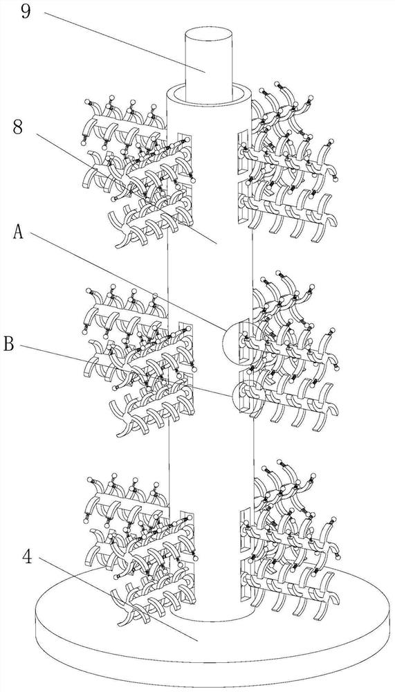 Multidirectional stirring device for mixing various forms of materials