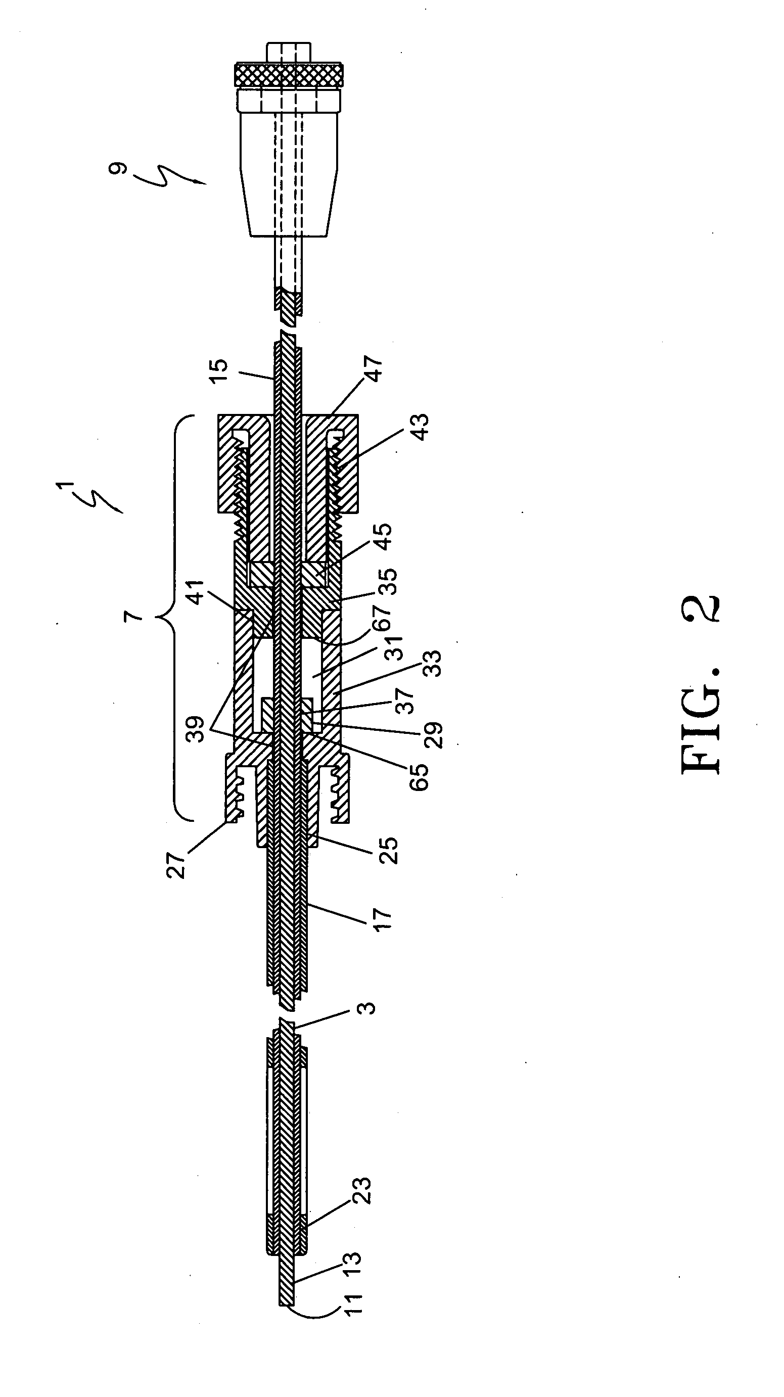 Endovascular treatment device having a fiber tip spacer