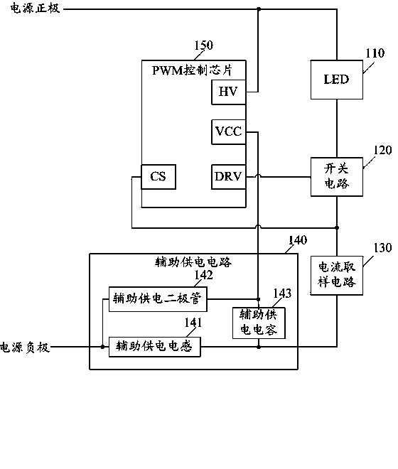 LED constant current drive circuit and LED light fixture