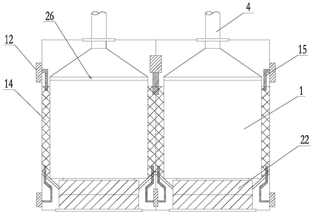 A treatment device for solid blockages in natural gas hydrate slurry pipelines