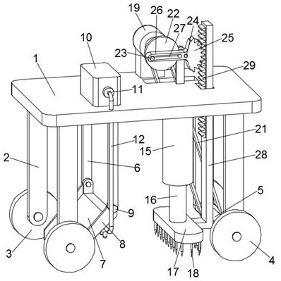 Treatment device for heavy metal pollution in soil