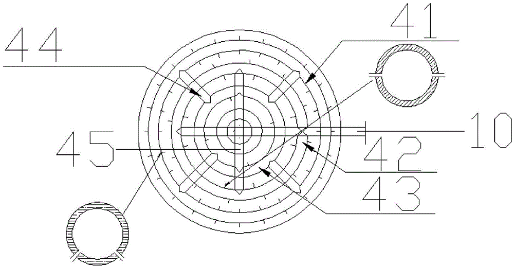 Tube hole type distributing device