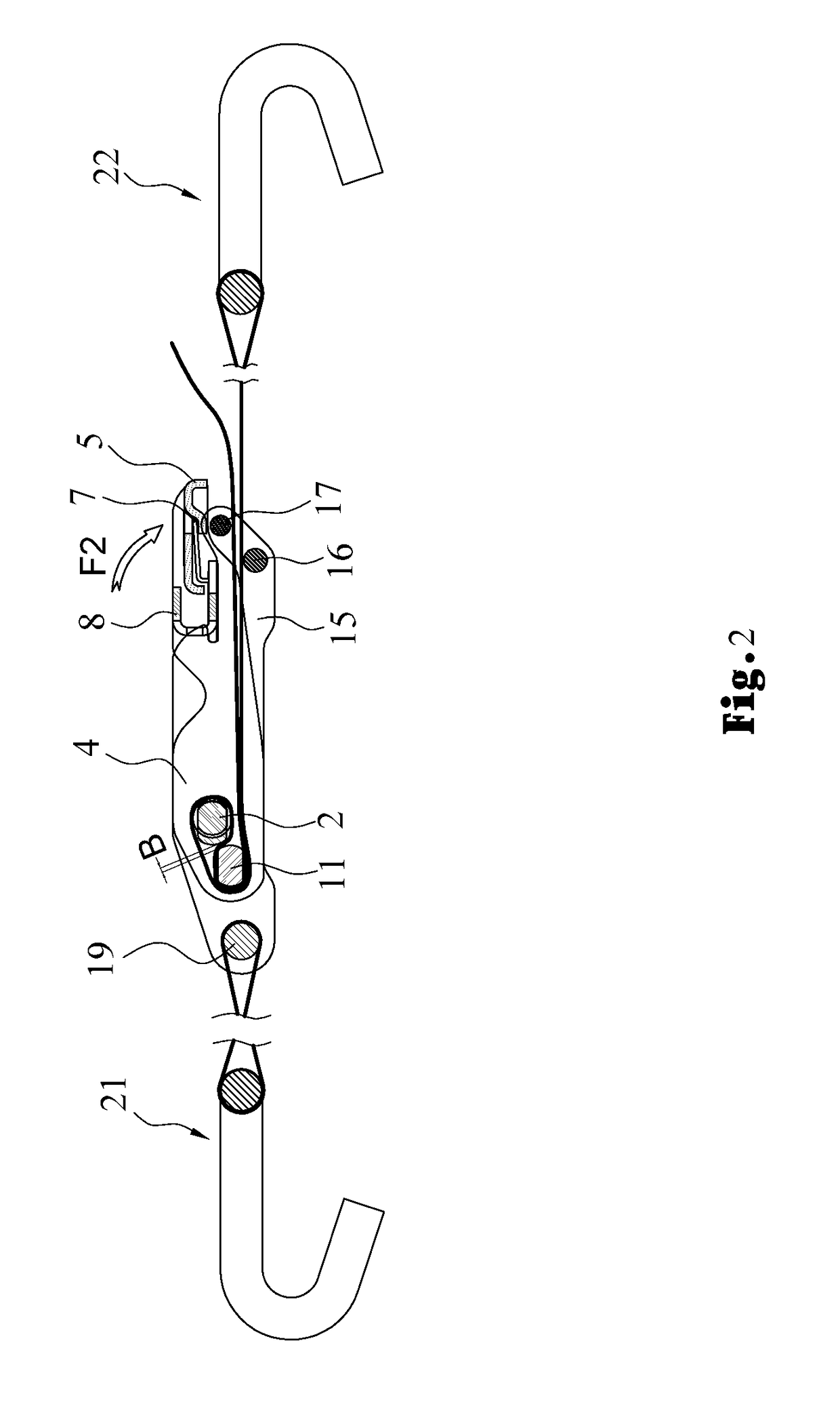 Anti-slip safety tensioning device for automobile