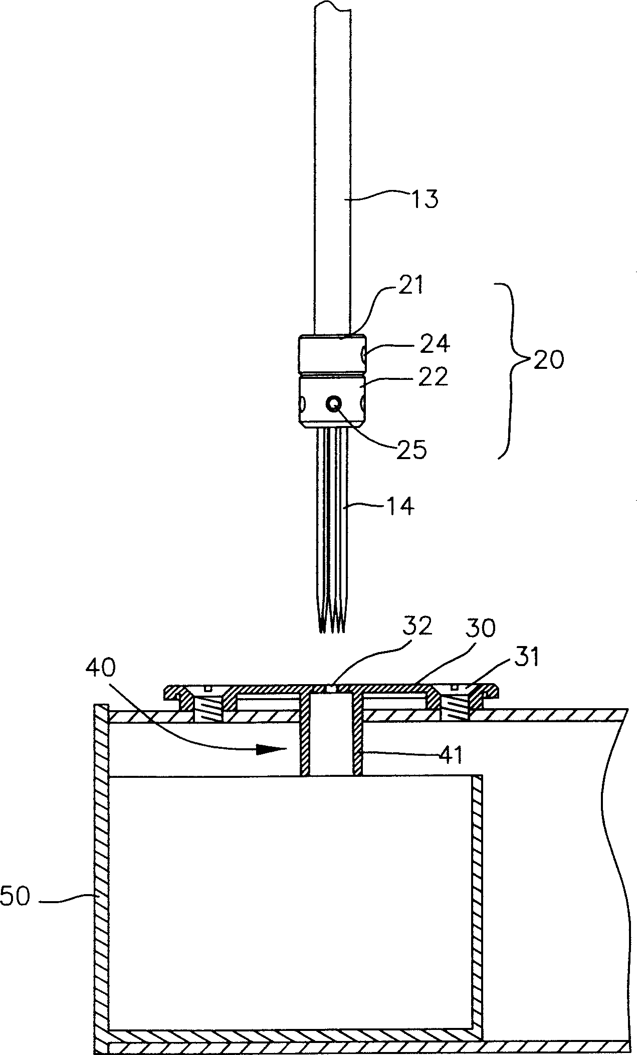 Needle group structure for embroidery adhesion machine