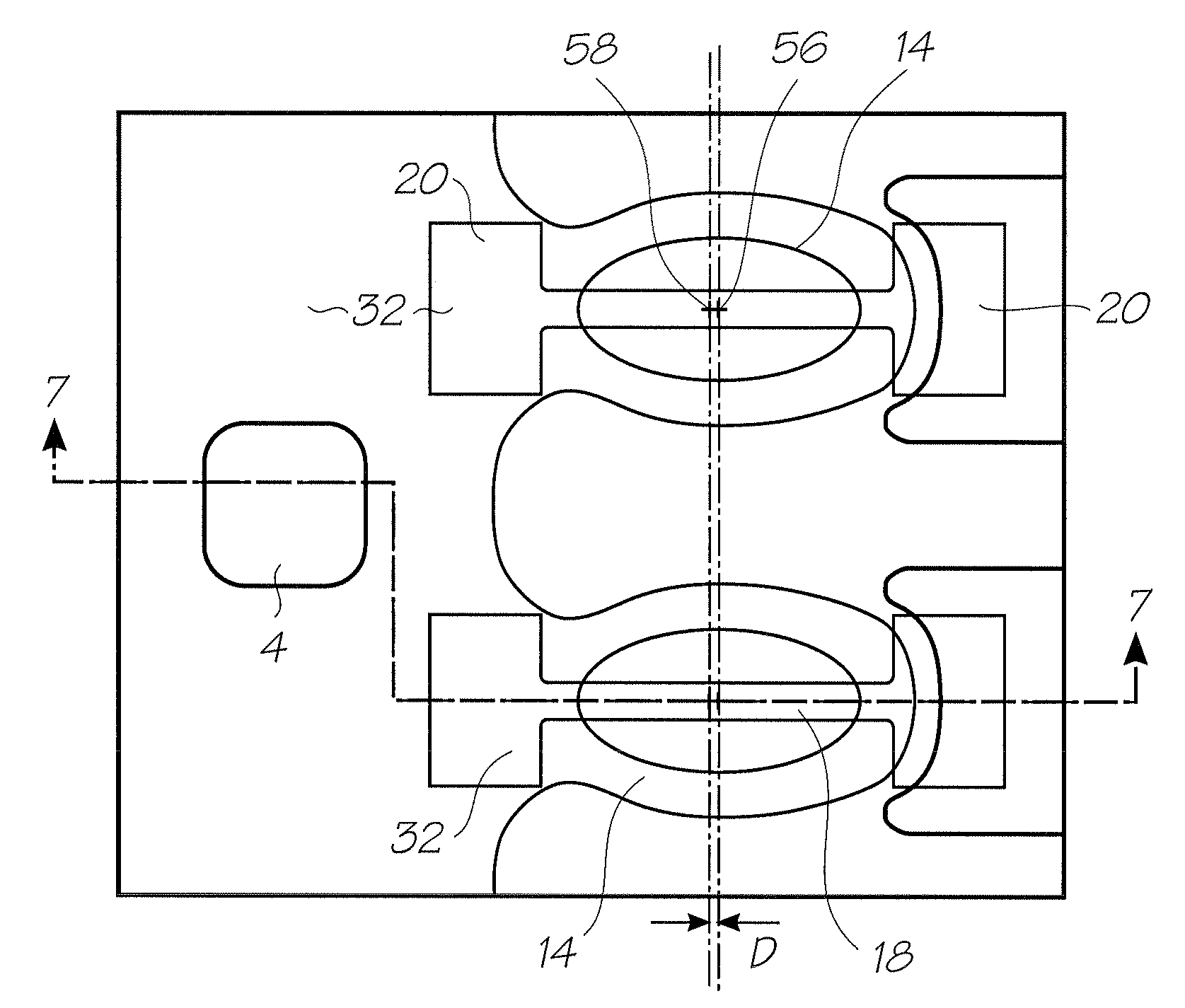 Printhead with heaters offset from nozzles