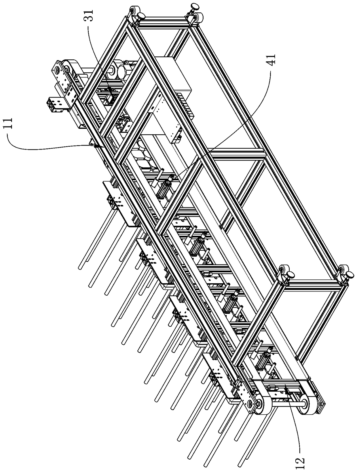 Automatic charging tray feeding system