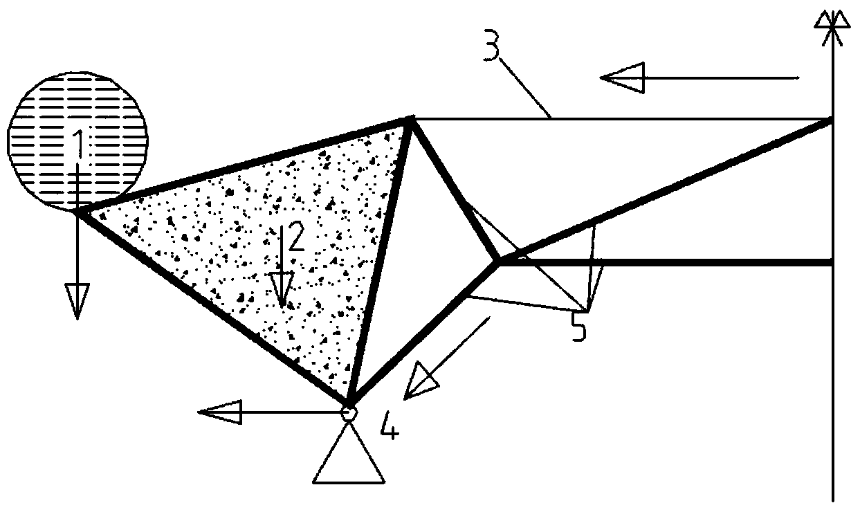 Foot bridge of self-anchorage balance stress chord rope structure