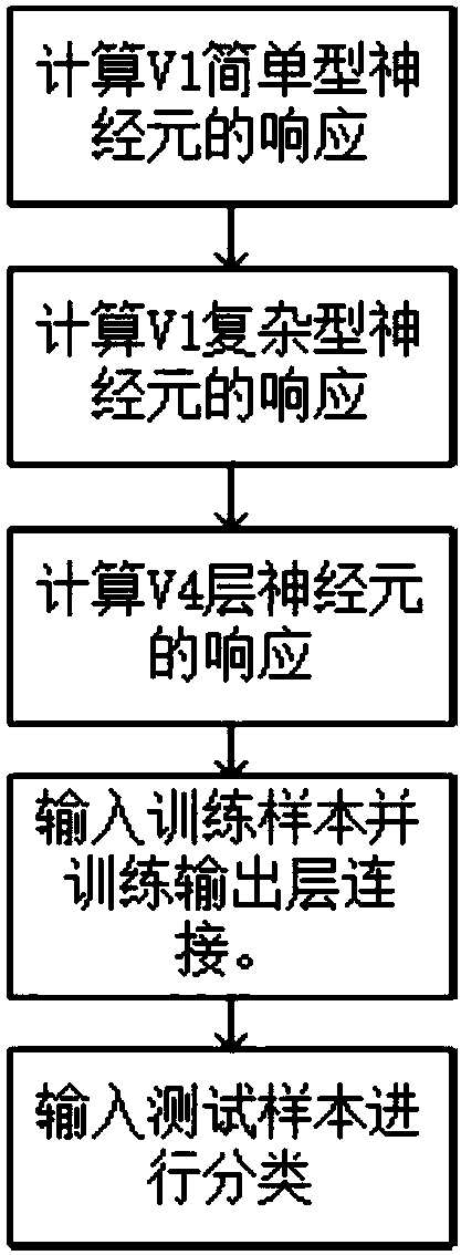 Image classification method based on visual cortex processing mechanism and pulse supervised learning