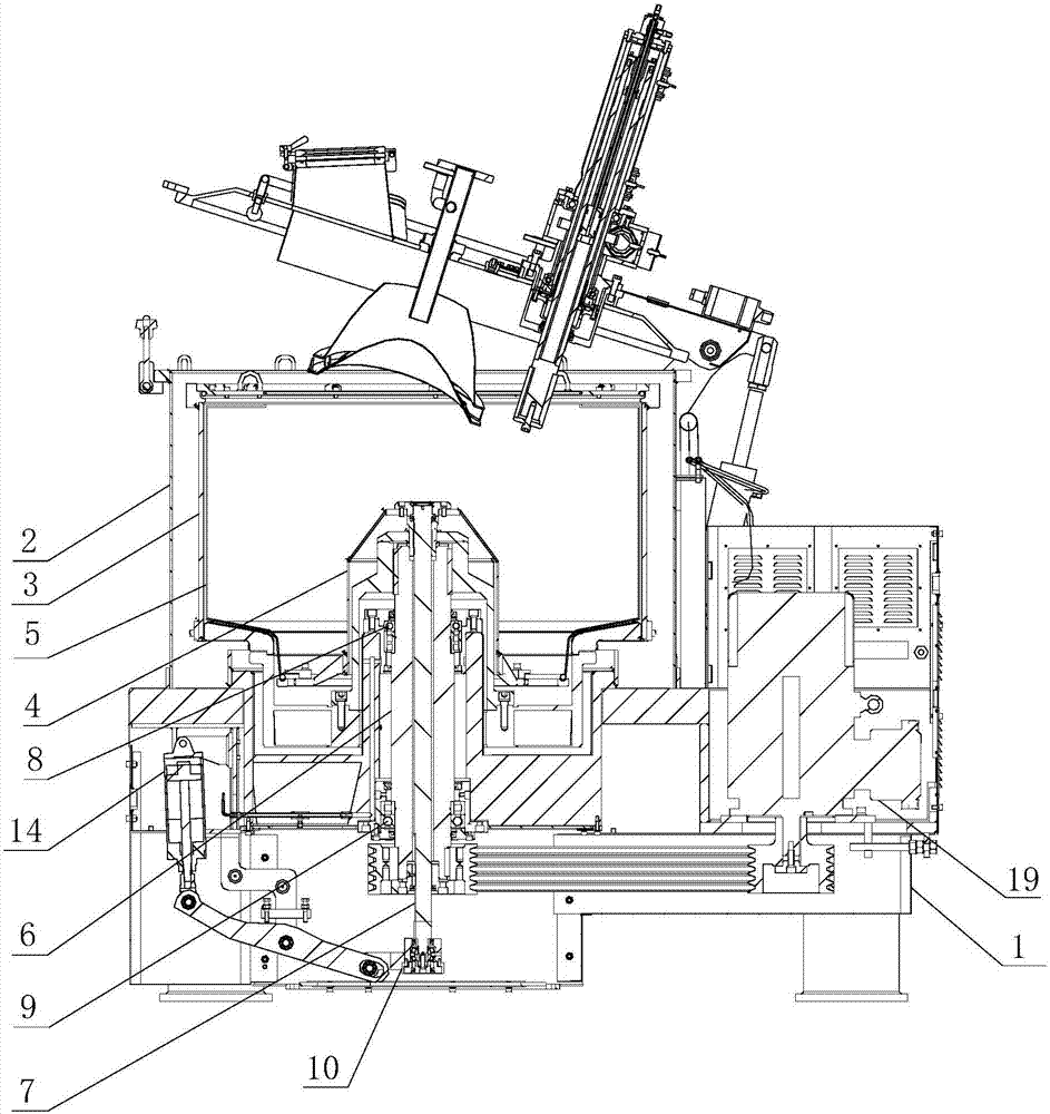 Self-cleaning centrifuge with centralized lubrication device