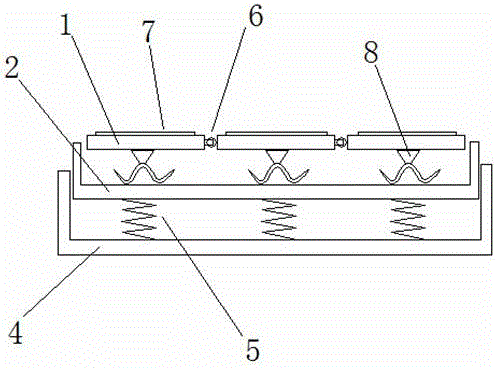 Damping buffer base of machine tool