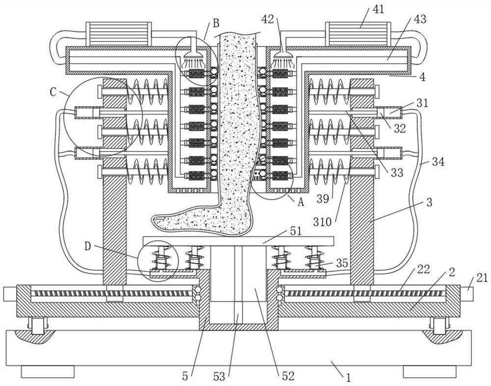 Varicosity massage device for surgery department